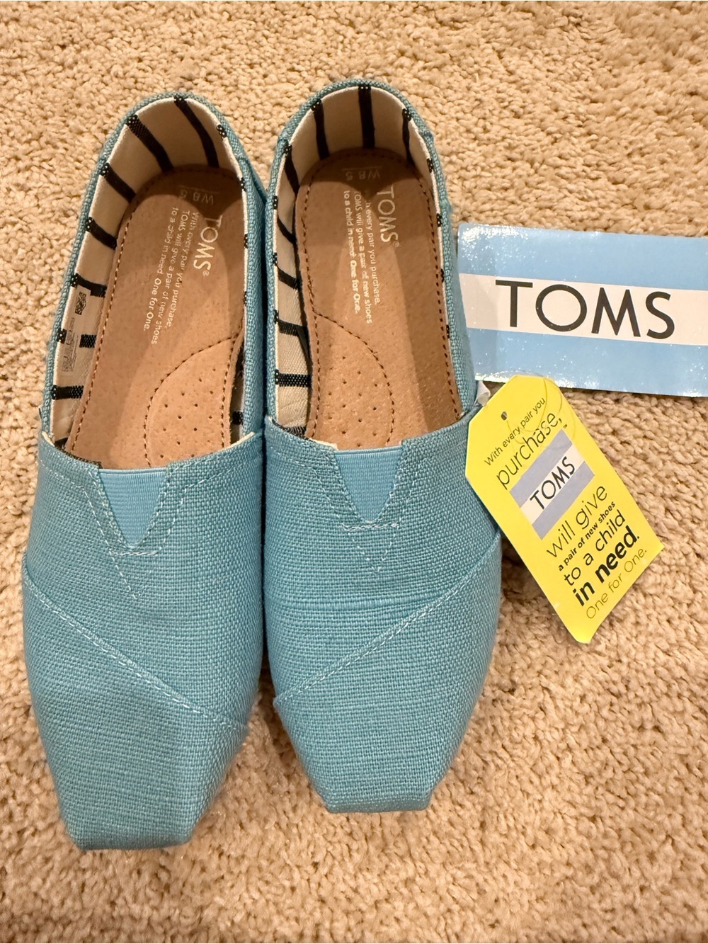 Toms Women's Light Blue Canvas Flats